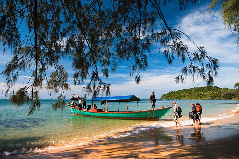 The serene beach of Cambodia